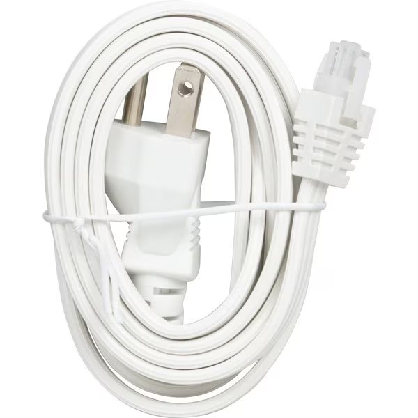 5 Ft Plug Cable For 120V Bar Light, White, Task Lighting, Mfr#: L-BL-PC-05-W